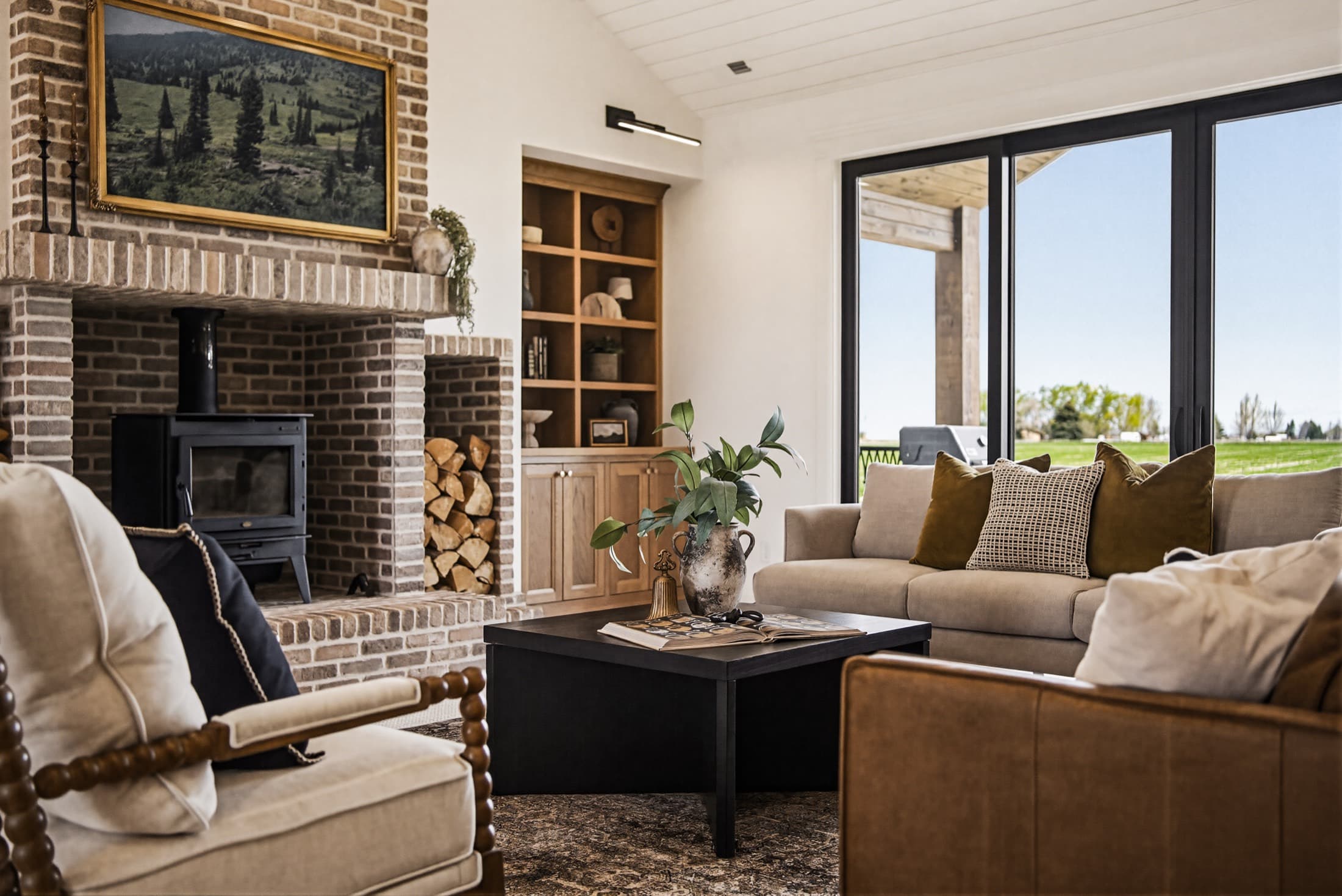 Cozy living room in an East Idaho home
